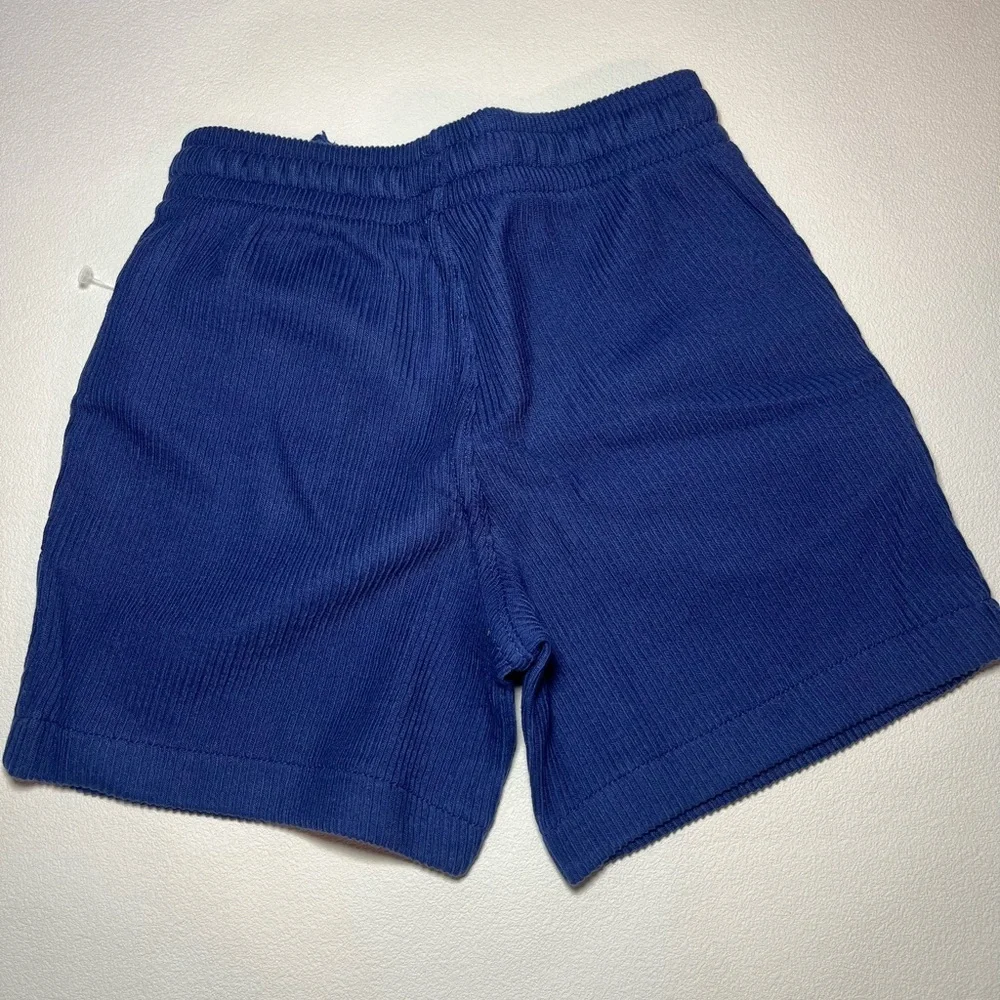 GAP Baby Boys Blue Ribbed Pull-On Shorts 4T Soft Elastic Waist